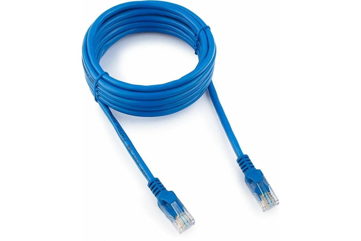 картинка Патч-корд UTP Cablexpert Cat.5e, Blue, 3 м (PP12-3M/ B) от магазина КомпьютерЦентр