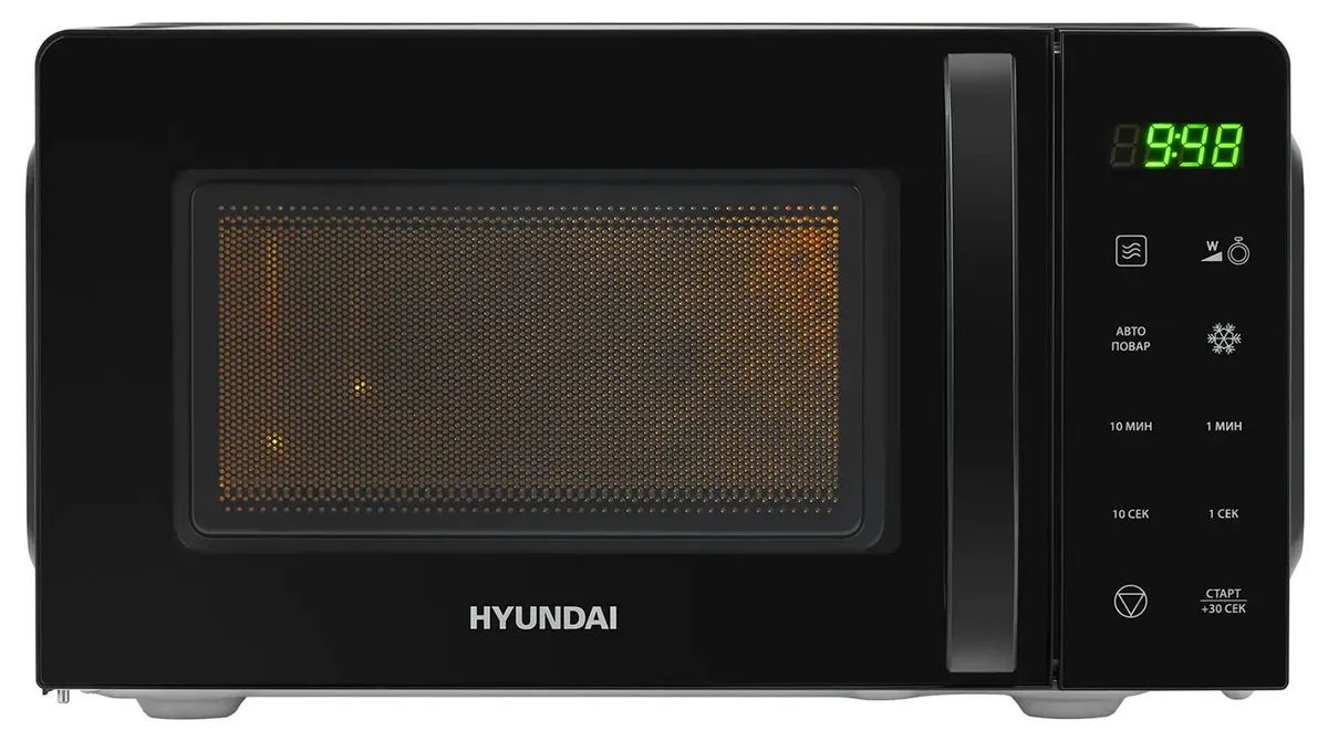 картинка Микроволновая печь Hyundai HYM-D3030 20 л, 700 Вт, переключатели - кнопки, дисплей, черный от магазина КомпьютерЦентр