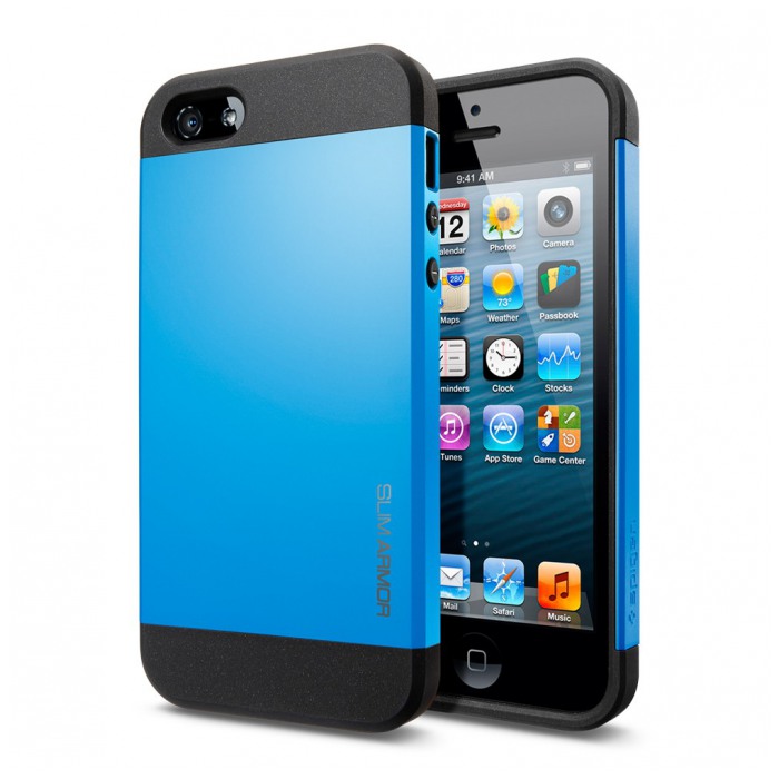 картинка Чехол SGP Case Slim Armor Color Series Dodger Blue for iPhone 5 (SGP10099) от магазина КомпьютерЦентр