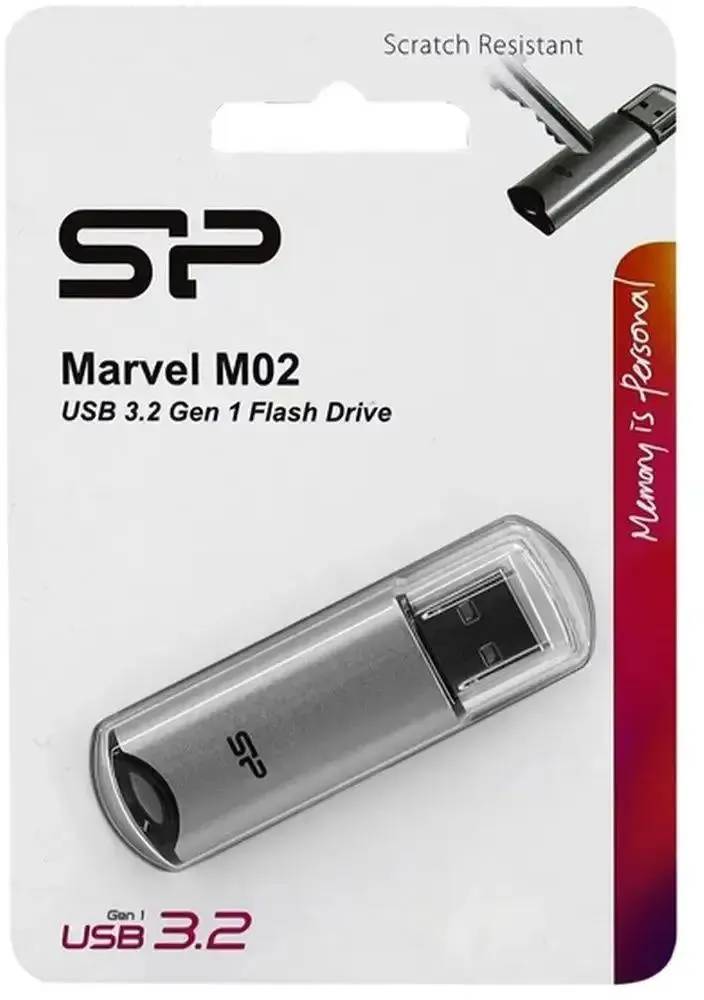 картинка USB3.2 накопитель 256Gb SiliconPower Marvel M02 Silver (SP256GBUF3M02V1S) от магазина КомпьютерЦентр