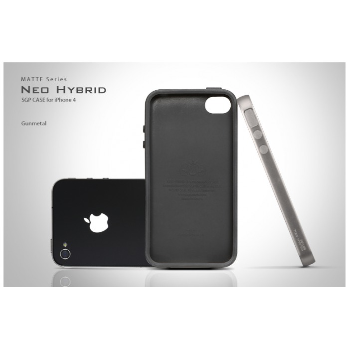 картинка Чехол SGP Neo Hybrid Case Matte Series Gun Metal for iPhone 4 (SGP07013) от магазина КомпьютерЦентр