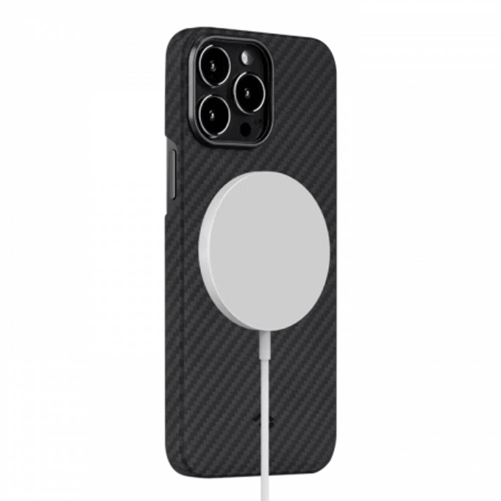 картинка Усиленный чехол PITAKA MagEZ Case Pro 3 для iPhone 14 Pro MAX 6.7'', черный/ серый (Black/ Grey Twill) 1500D от магазина КомпьютерЦентр