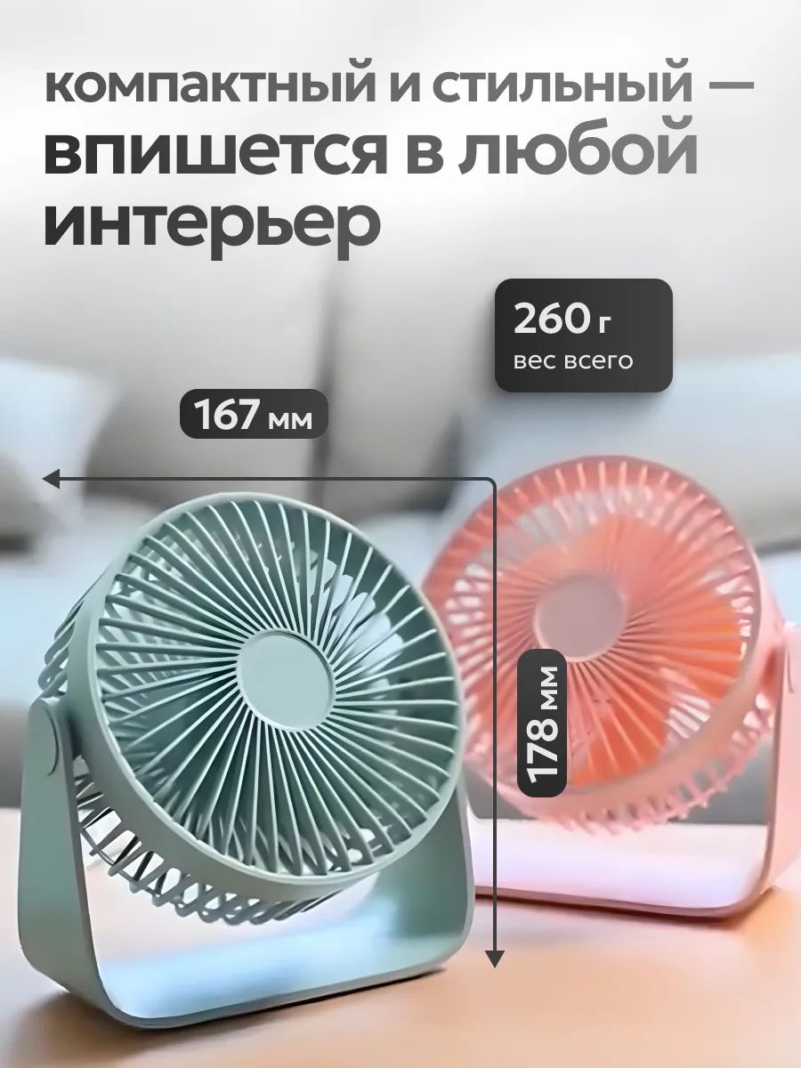 картинка Вентилятор портативный Xiaomi Sothing Mini Fan Portable GF03 Pink CN от магазина КомпьютерЦентр