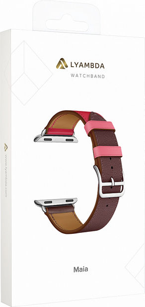 картинка Кожаный ремешок для Apple Watch LYAMBDA MAIA LWA-03-44-BRR от магазина КомпьютерЦентр