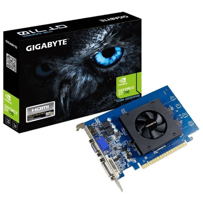 картинка Видеокарта Gigabyte 1Gb DDR5 GeForce GT710 (GV-N710D5-1GI) от магазина КомпьютерЦентр