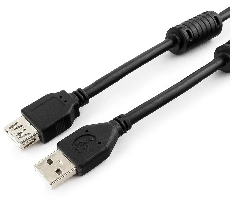 картинка Кабель USB 2.0 A->F 1.8m CCF-USB2-AMAF-6, Gembird, премиум c ферритовой серцевиной от магазина КомпьютерЦентр