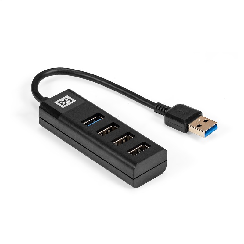 картинка HUB 4-port ExeGate DUB-3213 (EX296923RUS) кабель-адаптер USB3.0 --> 3xUSB2.0, 1xUSB3.0, Plug&Play, черный от магазина КомпьютерЦентр