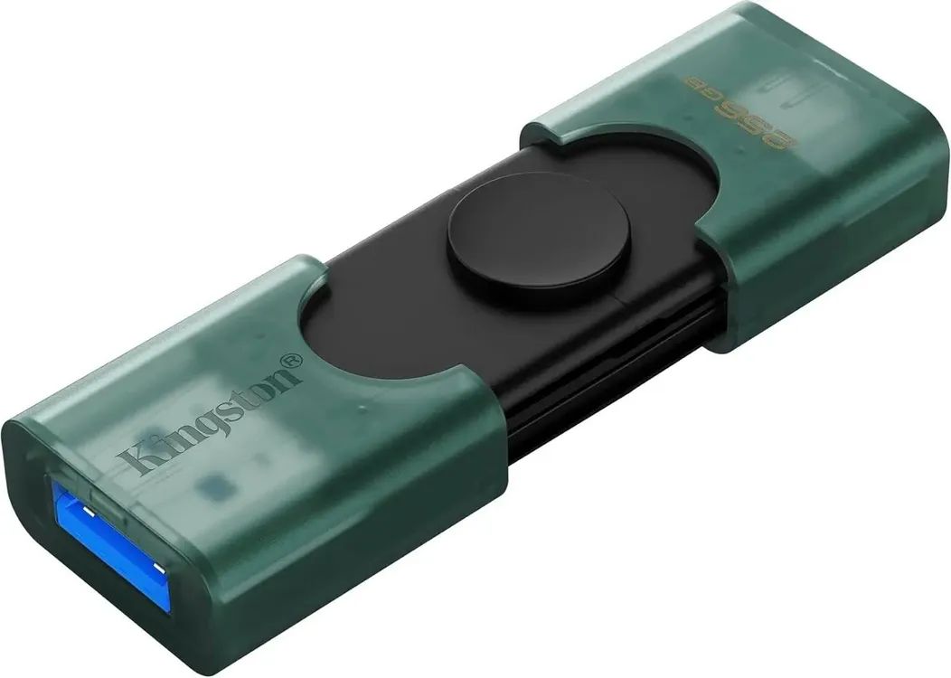картинка USB3.0 накопитель 256Gb Kingston DataTraveler Duo G2 (DTDEG2/ 256GB) USB3.0 зеленый/ черный от магазина КомпьютерЦентр