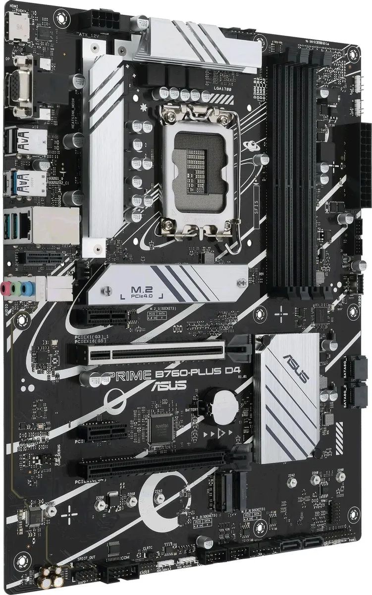 картинка Материнская плата Asus PRIME B760-PLUS D4, Soc-1700 Intel B760 4xDDR4 ATX от магазина КомпьютерЦентр