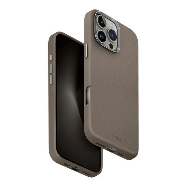 картинка Чехол из искусственной кожи Uniq HYBRID LYDEN (MagSafe) для iPhone 16 Pro MAX 6.9'' FLINT GREY (IP6.9P(2024)-LYDMGRY) от магазина КомпьютерЦентр