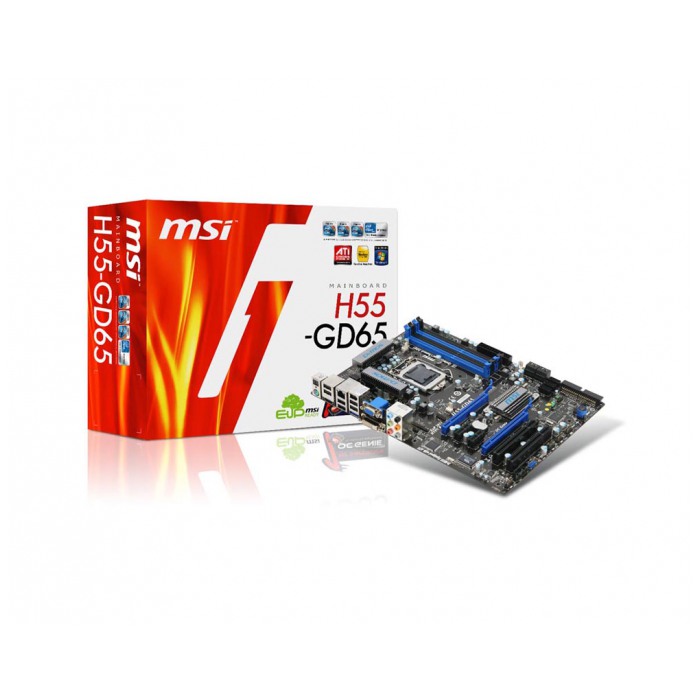 картинка Материнская плата MSI H55-GD65 от магазина КомпьютерЦентр