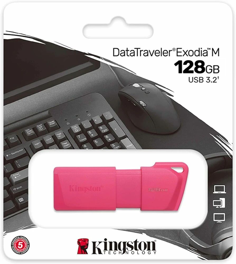 картинка USB3.2 накопитель 128Gb Kingston DataTraveler Exodia M розовый (KC-U2L128N-7LN) от магазина КомпьютерЦентр
