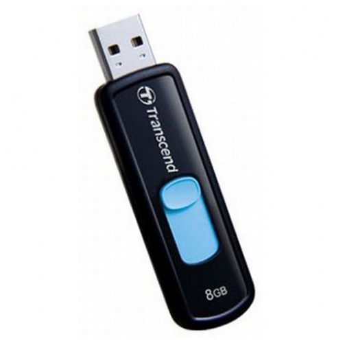 картинка Флешка USB Transcend 8Gb JetFlash 500 Black/Blue (TS8GJF500) от магазина КомпьютерЦентр