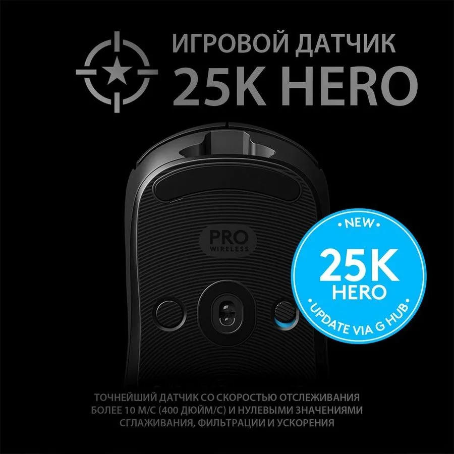 картинка Игровая мышь Logitech G PRO LIGHTSPEED Wireless Black (910-005272) от магазина КомпьютерЦентр