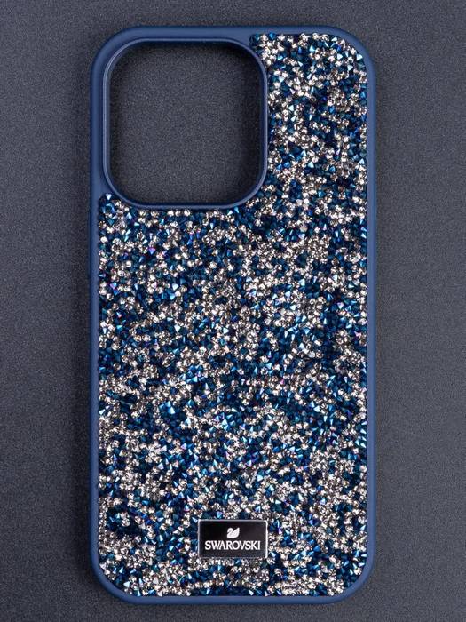 картинка Чехол Swarovski для iphone 13 Pro Синий от магазина КомпьютерЦентр