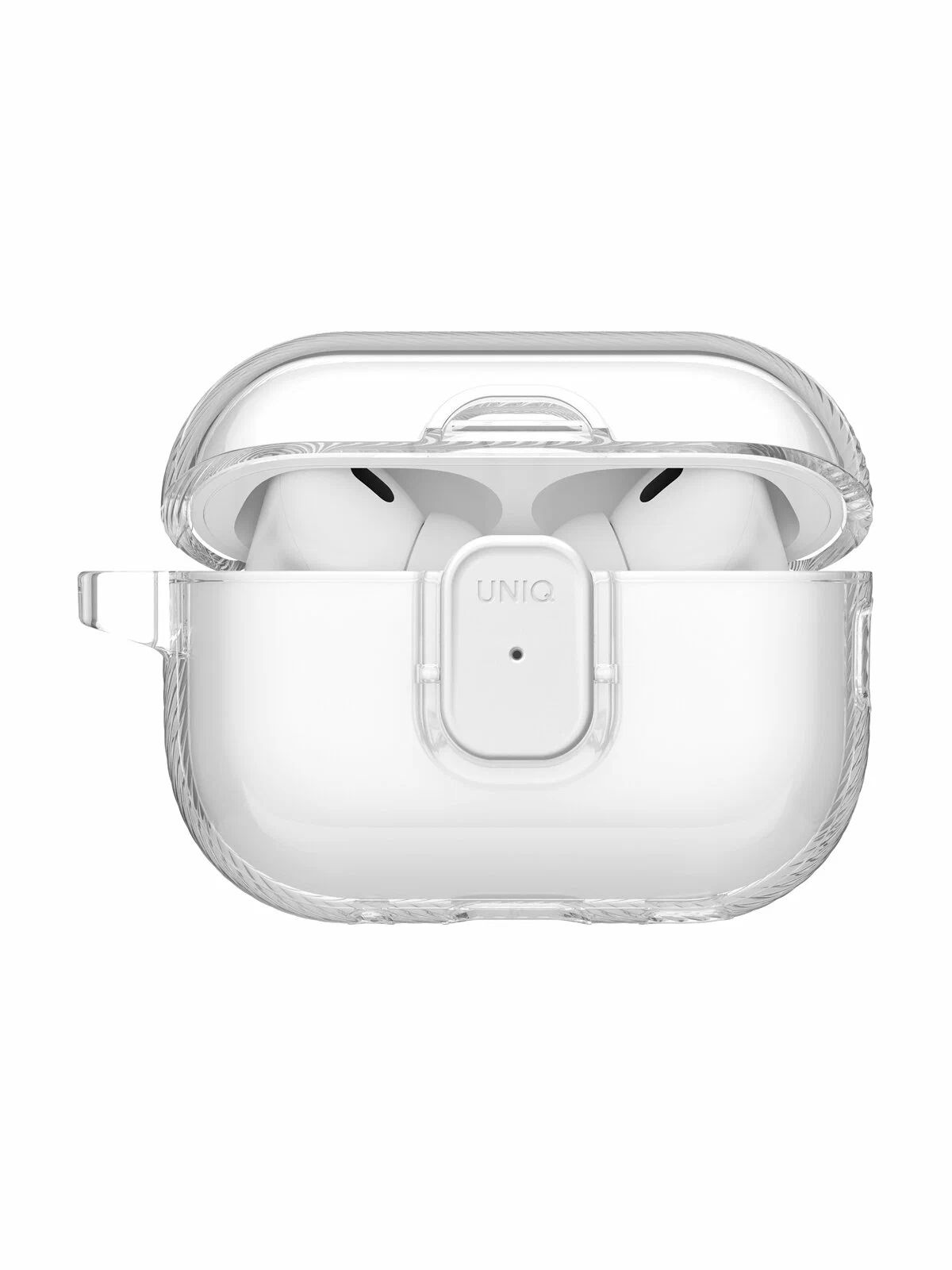 картинка Чехол Uniq Glase PRO TPU Lock Glossy Clear для AirPods Pro 3, прозрачный от магазина КомпьютерЦентр