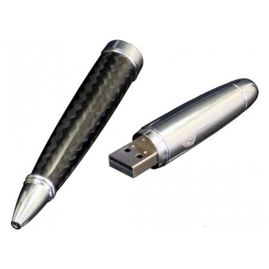 картинка Флешка USB Prestigio 4Gb Pen Carbon Fiber/Silver от магазина КомпьютерЦентр