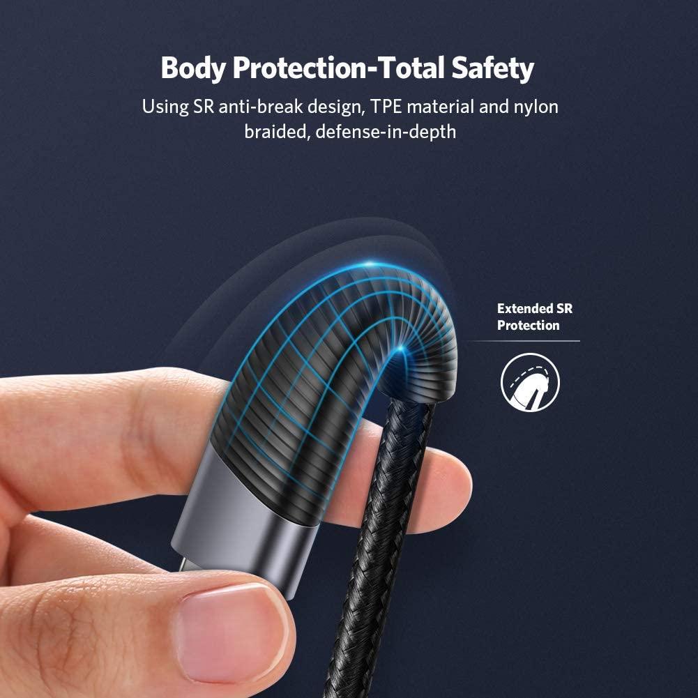 картинка Кабель Type-C 2m USB 2.0 -> Type-C оплетка Ugreen ED022 (60206) черный от магазина КомпьютерЦентр