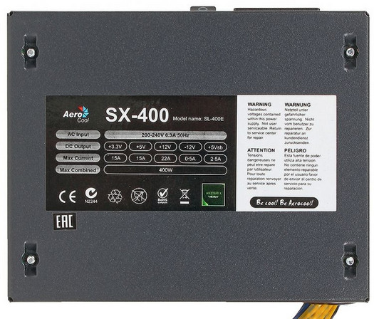 картинка Блок питания Aerocool SFX 400W SX-400 от магазина КомпьютерЦентр