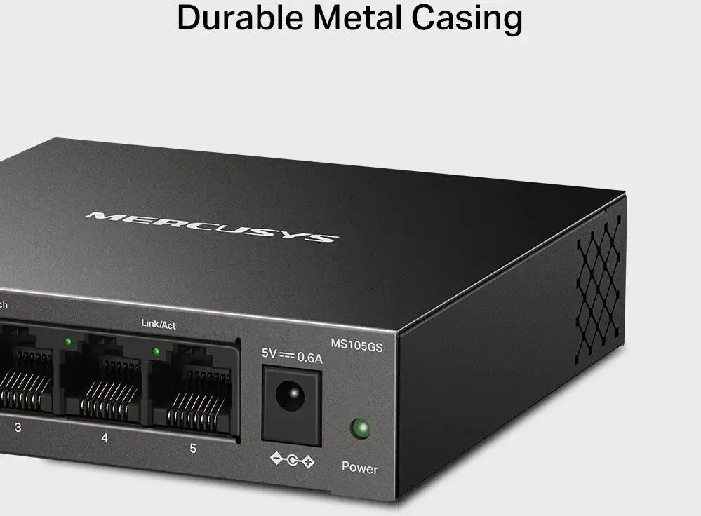 картинка Switch 5-port Mercusys MS105GS, неуправляемый 10/ 100/ 1000BaseTX от магазина КомпьютерЦентр