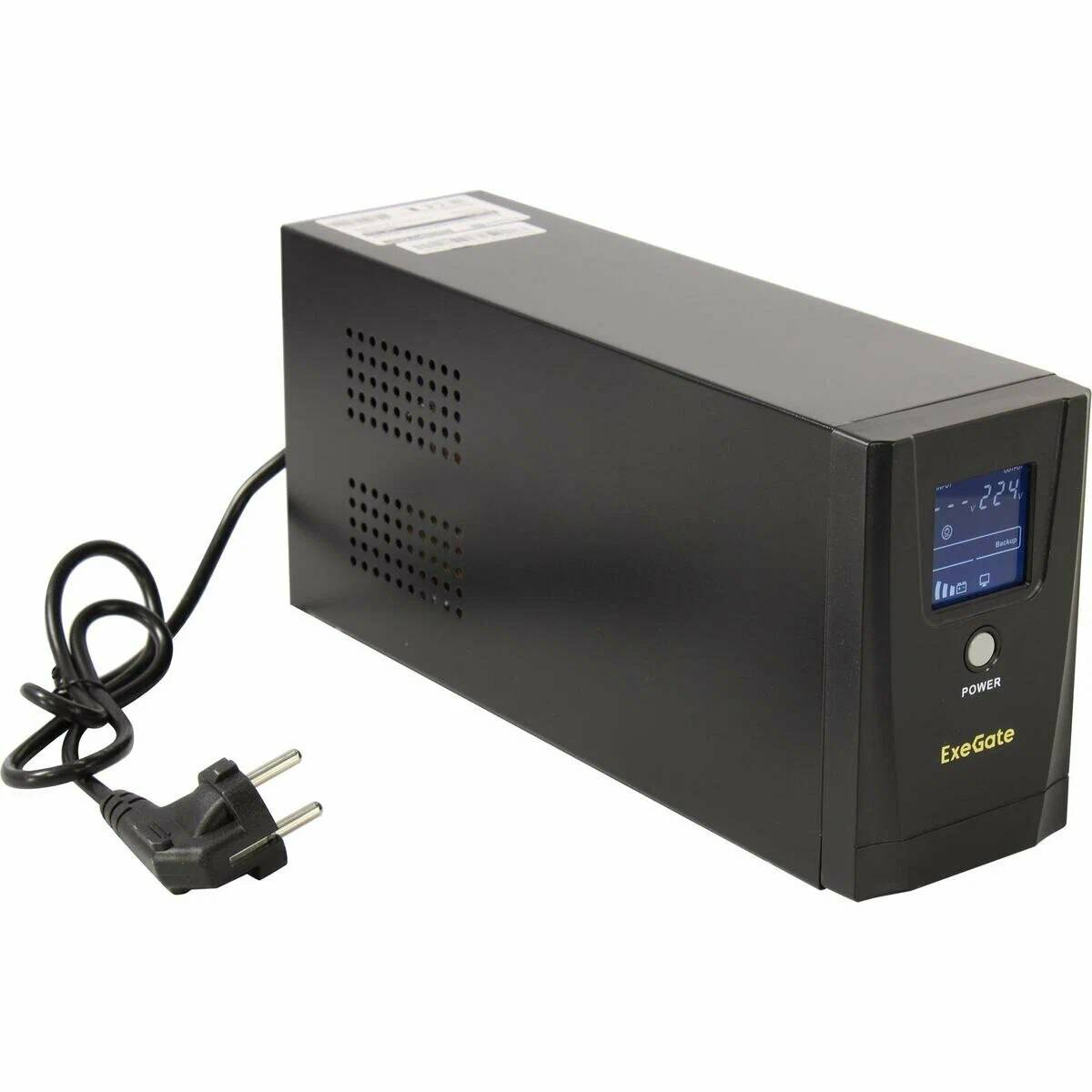 картинка ИБП ExeGate SpecialPro Smart LLB-1000.LCD.AVR.1SH.2C13.RJ.USB (EX292788RUS) 1000VA/ 550W, Black от магазина КомпьютерЦентр