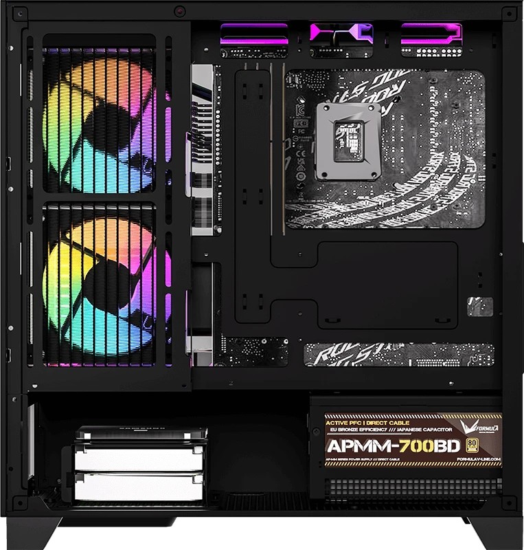 картинка Корпус Formula Crystal Z1M Plus FR, черный, без БП, mATX, PSU CRYSTAL Z1M + FR от магазина КомпьютерЦентр