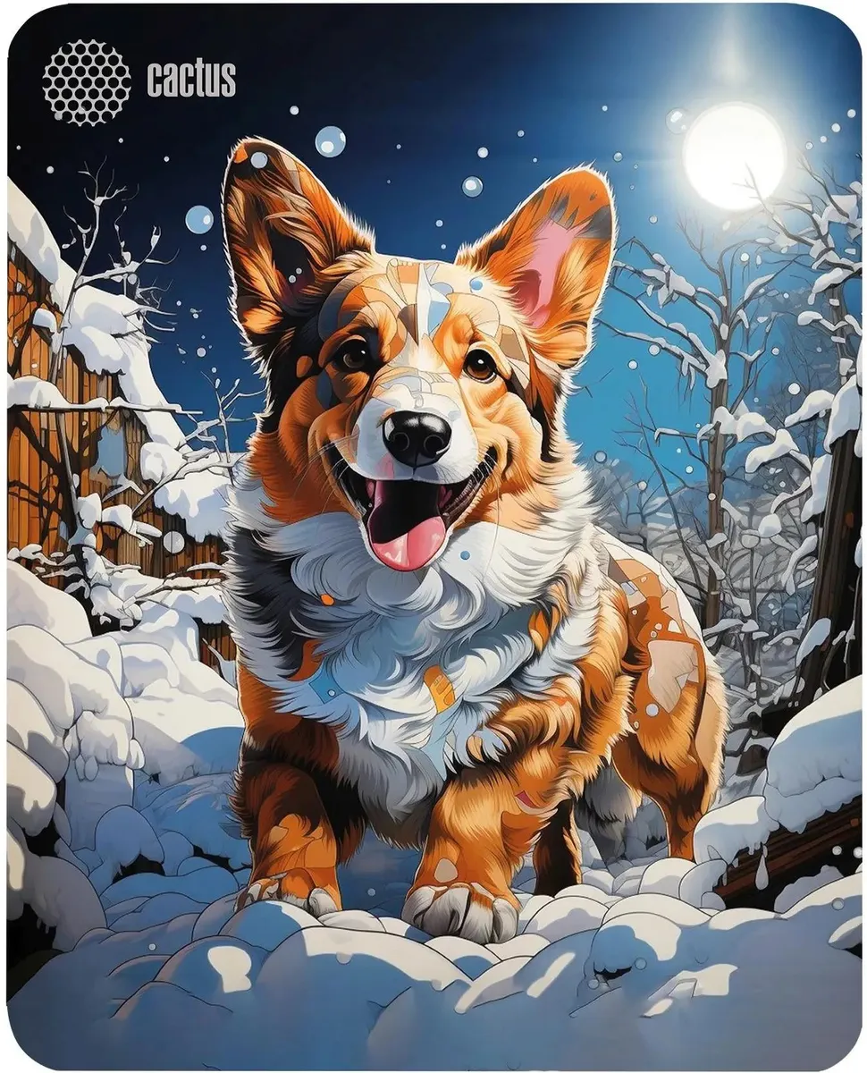 картинка Коврик для мыши Cactus Corgi 300x250x3мм (CS-MP-D13M) от магазина КомпьютерЦентр