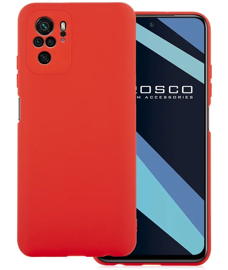 картинка Матовый чехол для Xiaomi Redmi Note 10, Note 10S и Xiaomi POCO M5s красный от магазина КомпьютерЦентр