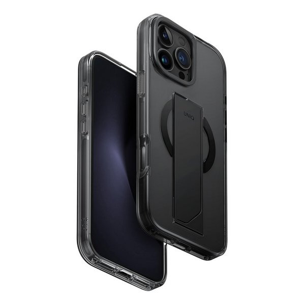 картинка Чехол Uniq HYBRID HELDRO Max WITH CAMERA STAND (MagSafe) для iPhone 16 Pro MAX 6.9'', SMOKE (IP6.9P(2024)-HELMMSMK) от магазина КомпьютерЦентр