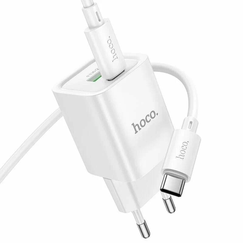 картинка СЗУ HOCO C149A Charm PD30W+QC3.0 charger set (C to C) white от магазина КомпьютерЦентр