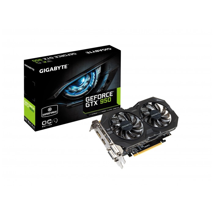 картинка Видеокарта Gigabyte 2Gb DDR5 GeForce GTX950 (GV-N950WF2OC-2GD) от магазина КомпьютерЦентр