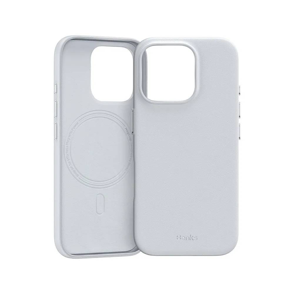 картинка Чехол из экокожи Benks VitaPro Protective Case (MagSafe) для iPhone 16 Pro Max 6.9'', цвет серый (Gray) от магазина КомпьютерЦентр