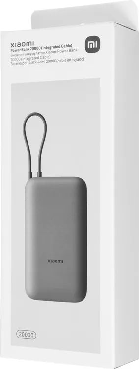 картинка Внешний аккумулятор Xiaomi Power Bank 20000mAh (BHR9740GL) QC3.0/ PD2.0 22.5W 3A USB-A/ USB-C темно-серый от магазина КомпьютерЦентр