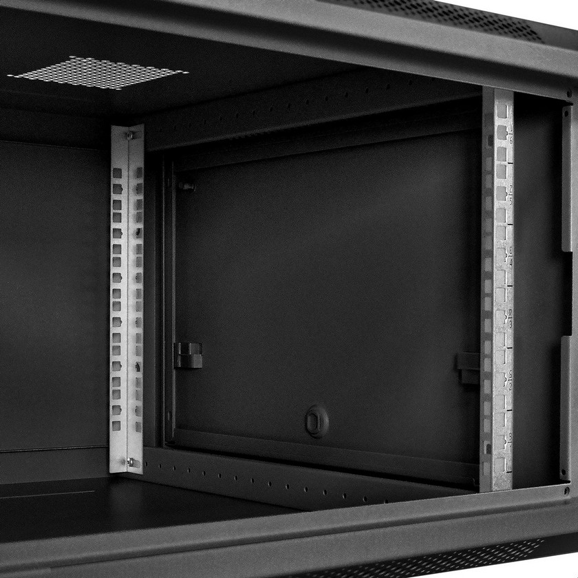картинка Шкаф телекоммуникационный 19'' настенный 6U ExeGate EC-WM-6U.600.G.BLACK 600x600x370mm, пыле- и влагозащита IP23, черный RAL 9004 от магазина КомпьютерЦентр