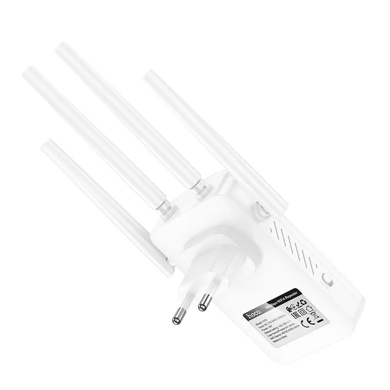 картинка Усилитель Hoco HI35 WiFi4 repeater white от магазина КомпьютерЦентр