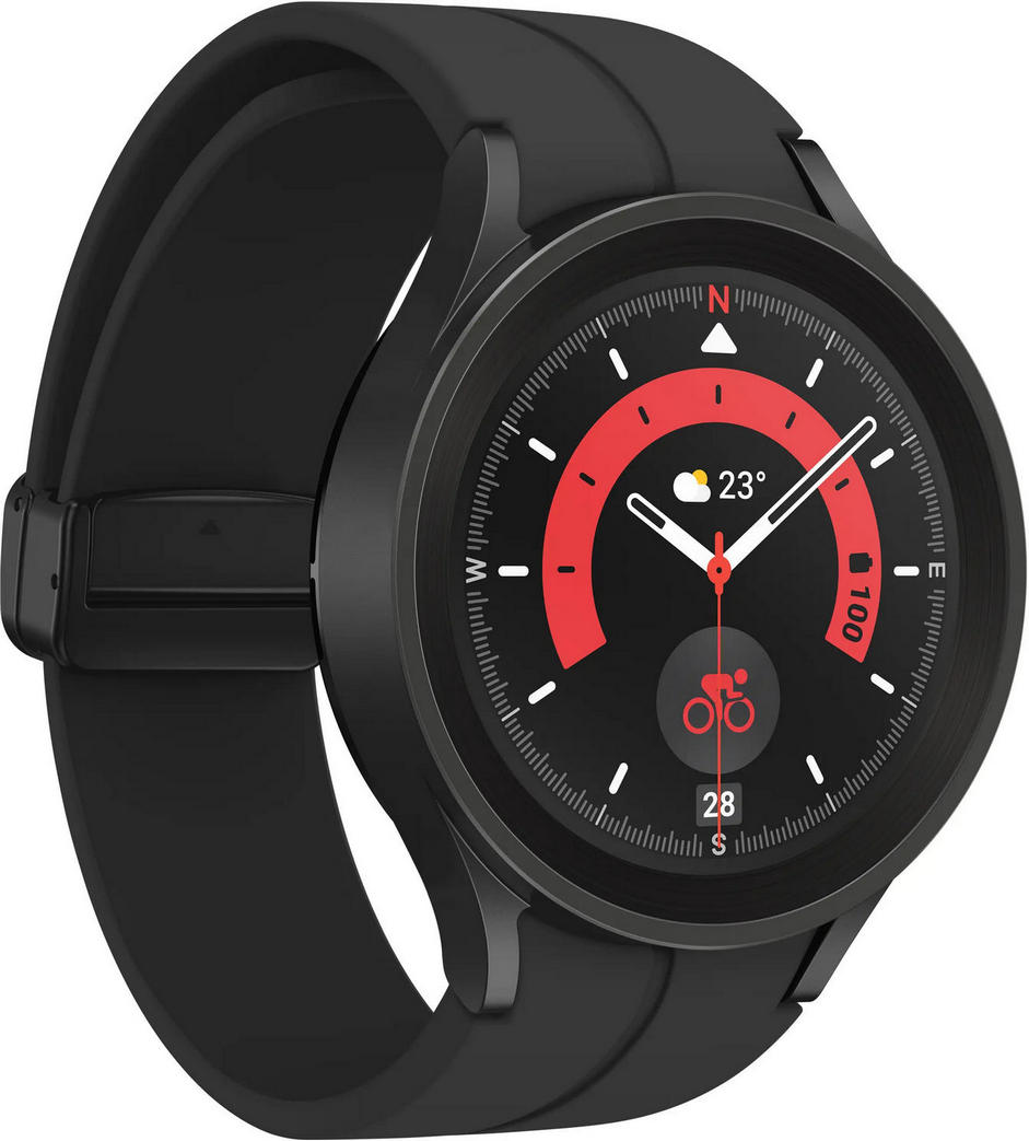 картинка Умные часы Samsung Galaxy Watch5 Pro 45mm Black Titanium (SM-R920) от магазина КомпьютерЦентр