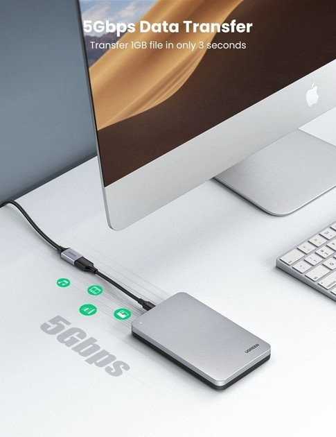 картинка Кабель USB 3.0 A->F Ugreen 1 м 10495 от магазина КомпьютерЦентр