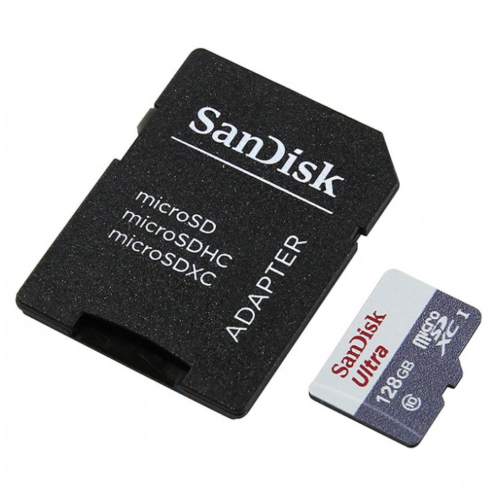 картинка Карта памяти SanDisk 128Gb microSDXC Class10 Ultra 80 + SD adapter (SDSQUNS-128G-GN6TA) от магазина КомпьютерЦентр