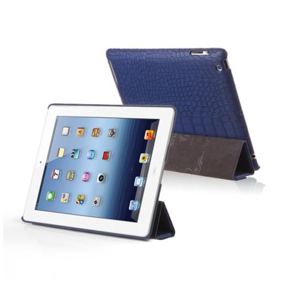 картинка Чехол Verus Premium K Crocodile PU Dark Blue for iPad 4 от магазина КомпьютерЦентр