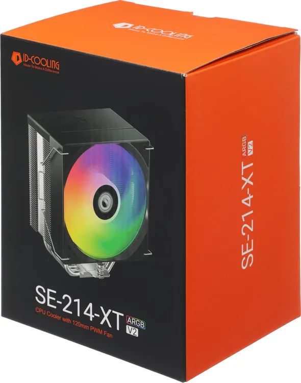 картинка Вентилятор CPU ID-COOLING SE-214-XT V2 ARGB LGA1851/ 1700/ 1200/ 115X/ AM4/ AM5 TDP 200W, PWM, 4 тепл.трубки прямого контакта, FAN 120мм, Addressable RGB LED от магазина КомпьютерЦентр