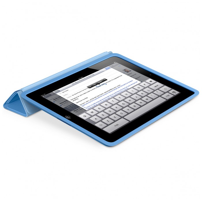 картинка Чехол Apple Smart Case Polyurethane Blue for New iPad/ iPad2 (MD458ZM/A) от магазина КомпьютерЦентр