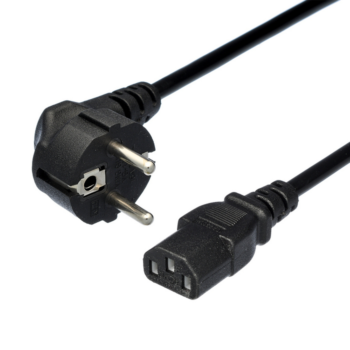 картинка Кабель питания GoPower евровилка CEE 7/ 7-C13 1.2м ПВХ 0.75мм черный (1/ 10/ 200) (00-00024055) от магазина КомпьютерЦентр
