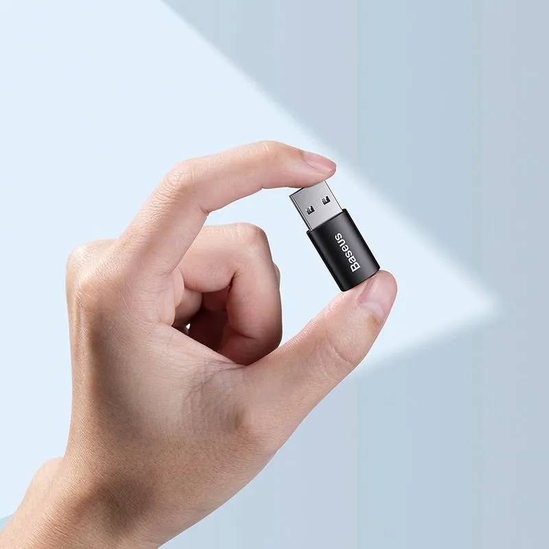 картинка Adapter Baseus Ingenuity Series Mini OTG Adaptor USB 3.1 to Type-C Black от магазина КомпьютерЦентр