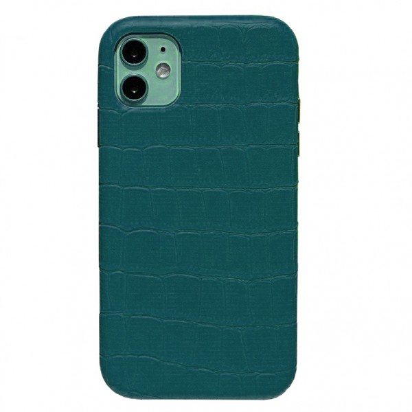 картинка Чехол Crocodile Leather Case for iPhone 11 Forest Green (Copy) от магазина КомпьютерЦентр