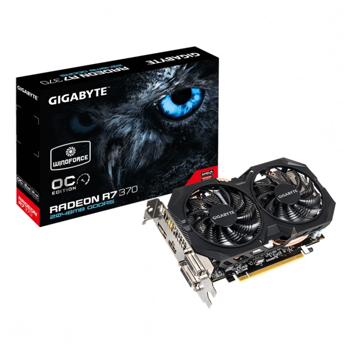 картинка Видеокарта Gigabyte 2Gb DDR5 ATI R7 370 (GV-R737WF2OC-2GD) от магазина КомпьютерЦентр