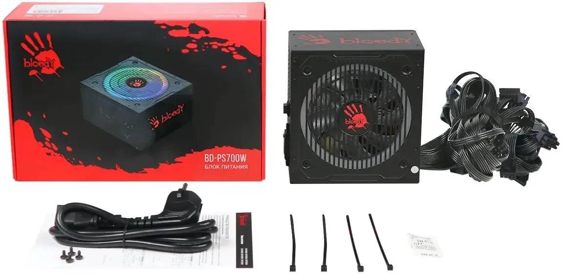 картинка Блок питания Bloody ATX 700W BD-PS700W 80 PLUS WHITE от магазина КомпьютерЦентр
