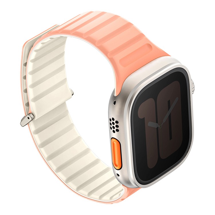 картинка Ремень силиконовый Uniq REVIX EVO для Apple Watch 49/ 45/ 44/ 42MM, цвет розовый/ слоновая кость (CREPE PINK/ IVORY) 49MM-REVECPNKIVY от магазина КомпьютерЦентр