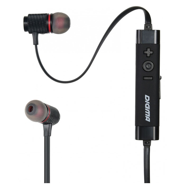 картинка Bluetooth-гарнитура Digma BT-05 Black/ Red (E702BT) от магазина КомпьютерЦентр