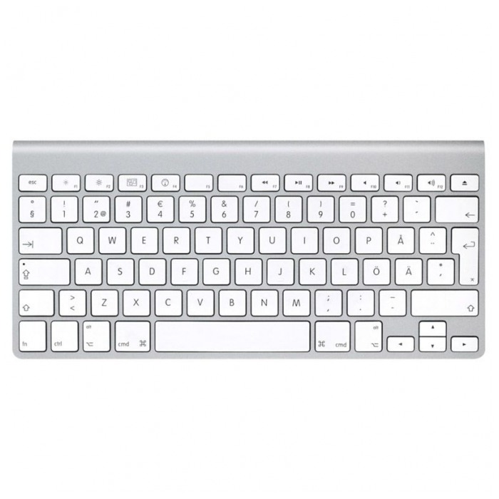 картинка Клавиатура Apple A1314 Wireless Keyboard aluminium (MC184RS/A) от магазина КомпьютерЦентр