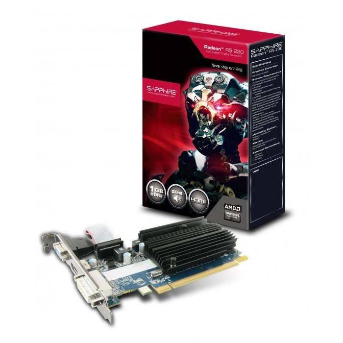 картинка Видеокарта Sapphire 1Gb DDR3 ATI R5 230 (11233-01-20G) от магазина КомпьютерЦентр